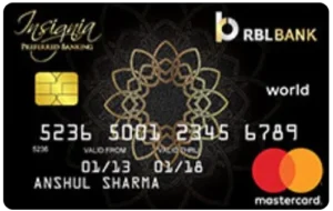 RBL Bank Insignia Preferred Banking World Card