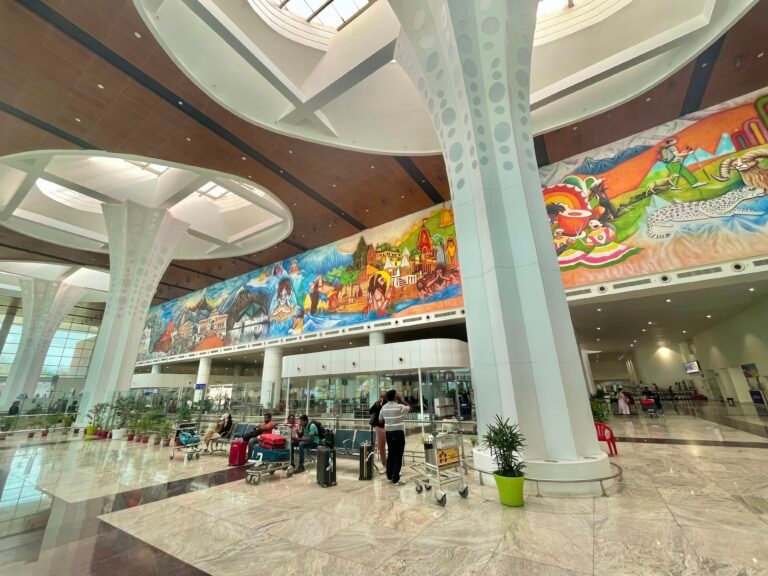 Jolly Grant Airport terminal interior — Carnations Lounge location context